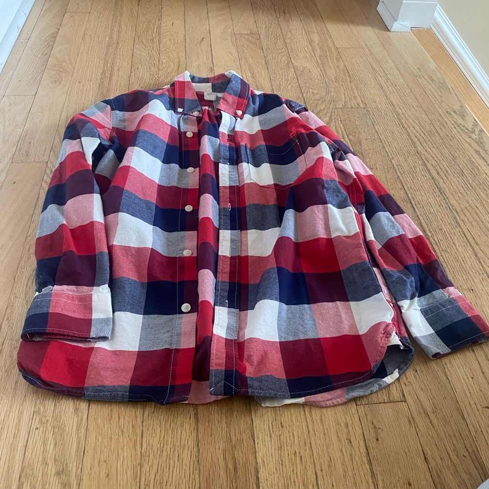 Boys Gap button down plaid shirt size 12.
